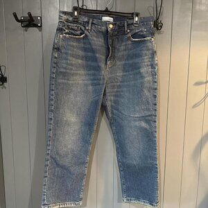Medium wash straight leg jeans #denim #straightleg